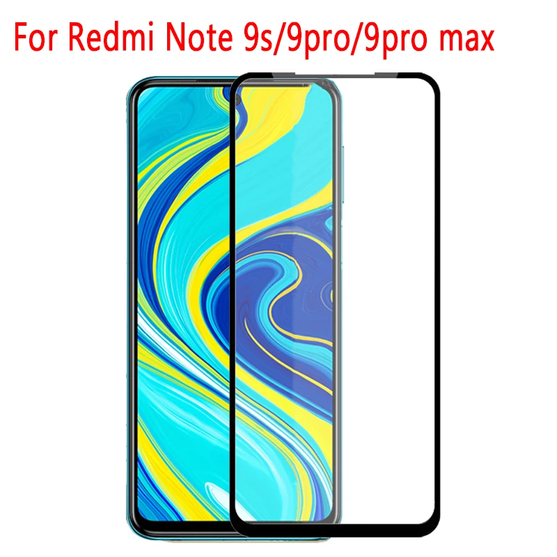 Закаленное стекло для Redmi Note 9 Pro 9s полное покрытие защитная пленка Защита экрана