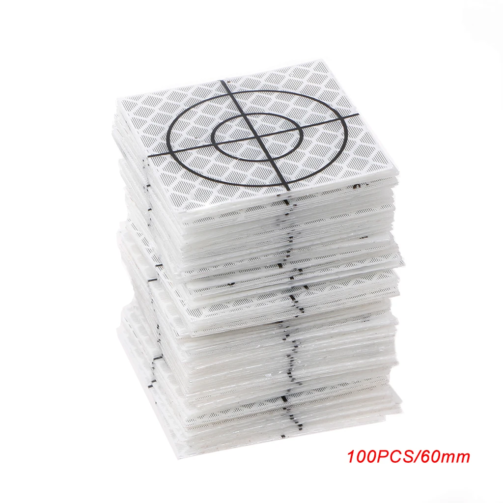 

2022 New 100 Pcs Reflector Sheet Reflective Tape Target Total Station 20/30/40/50/60mm
