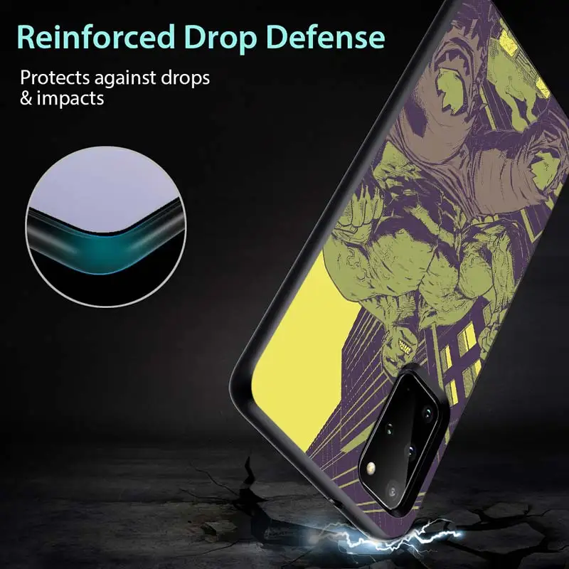 

Marvel Superhero hulk for Samsung Note 8 9 10 20 M02 M10 M10S M20 M21 M30 M31 M31S M40 M60S Ultra Plus Black Phone Case