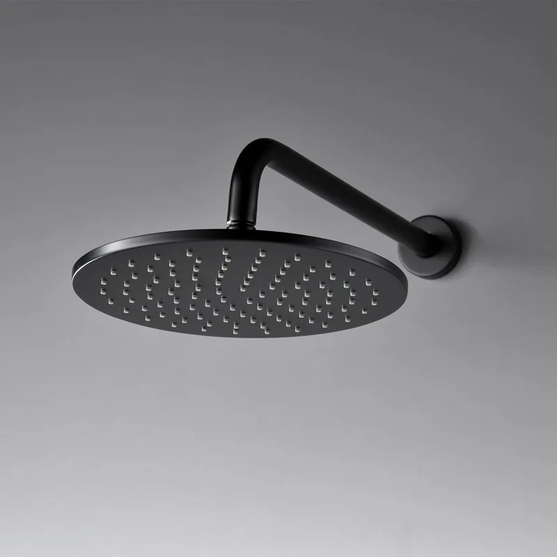 Скрытый двухфункциональный смеситель для душа и ванны черный настенный душ