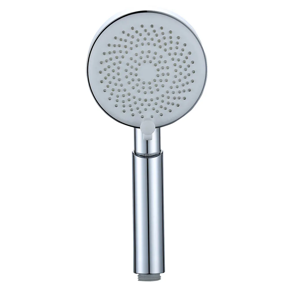 

1pc Shower Head Plated 20mm Hand Held Showerhead Plastic Household Bath Water Sprayer with Silicone Hole