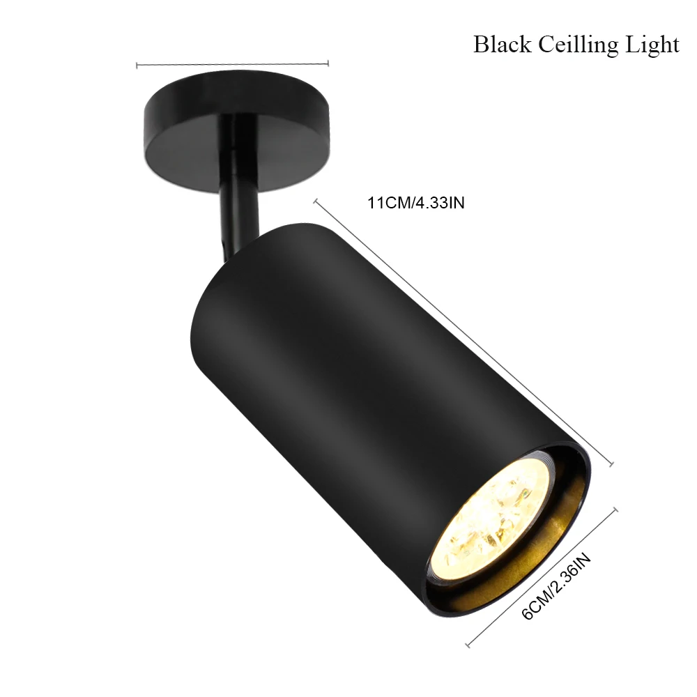 black ceiling type Современный простой дизайн золотой потолочный светильник Вращающаяся лампа корпус Скандинавская кухня гостиная ванная комната потолочный точечный светильник - Цвет корпуса: black ceiling type