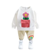 new spring autumn baby girl clothes suit fashion cotton children t shirt pants 2pcssets toddler casual clothing kids tracksuits