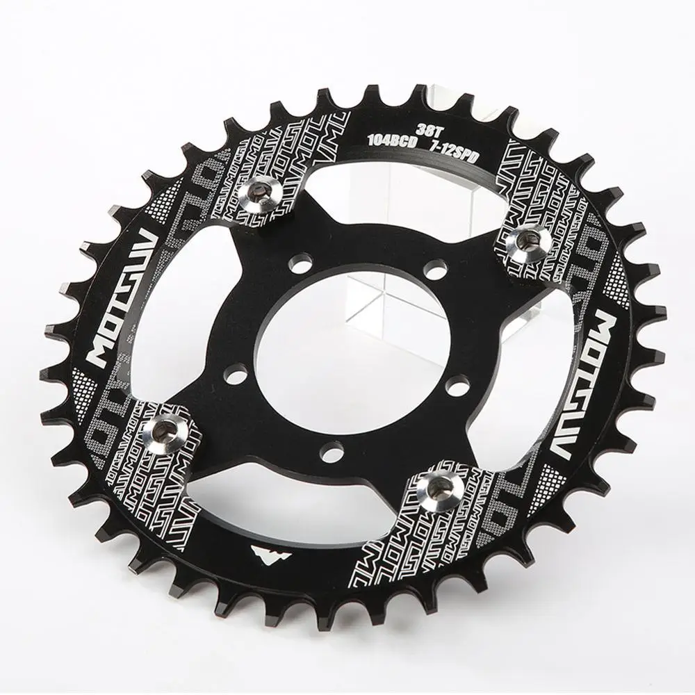 Велосипедный кривошипный комплект E bike 104BCD Chainring + Адаптер для Bafang Средний
