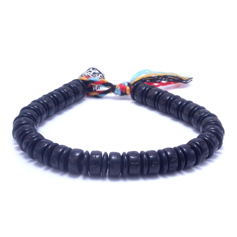Тибетский буддийский ручной Плетеный счастливый мужской браслет для йоги