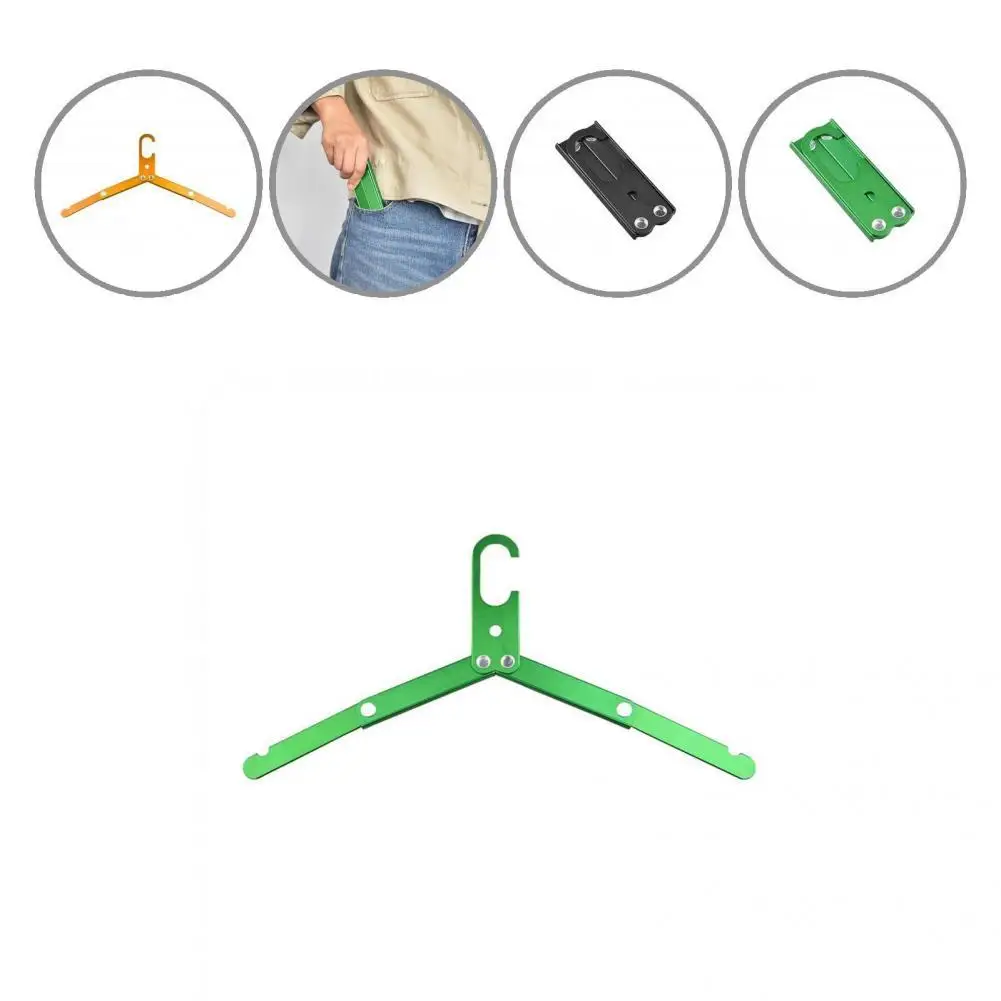 

Exquisite Polishing Useful Heavy Duty Metal Travel Hangers Aluminum Alloy Folding Clothes Hanger Space-saving for Camping