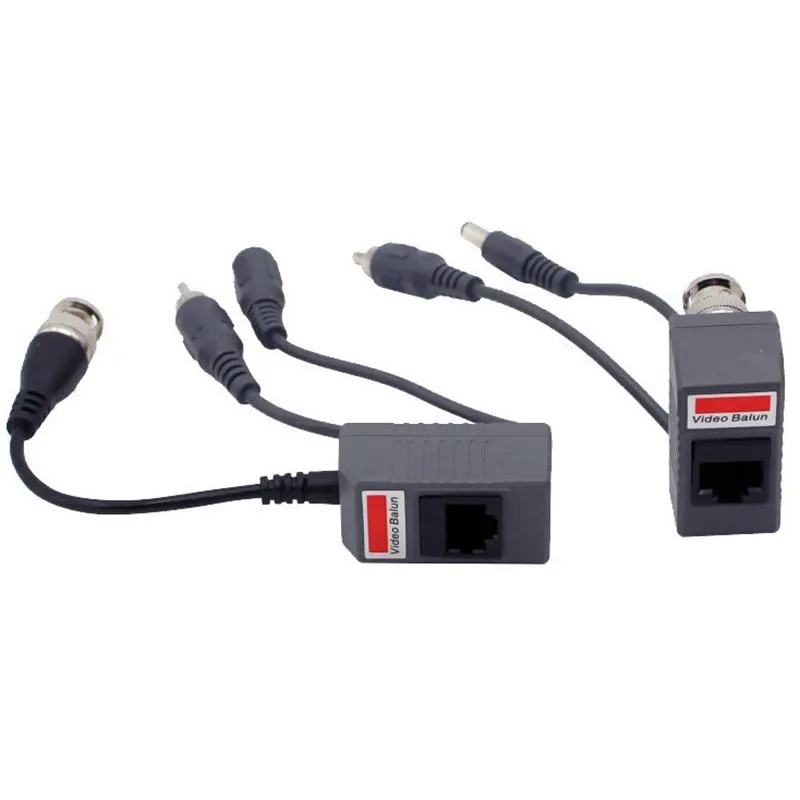 Горячая UTP CCTV BNC Видео балун Мощность Пассивный Rj45 POE мощность видео аудио 3 в 1