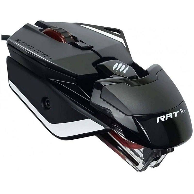 Игровая мышь Mad Catz R.A.T. 2+ чёрная (PMW3325 USB 3 кнопки 5000 dpi красная подсветка)|Мыши| |