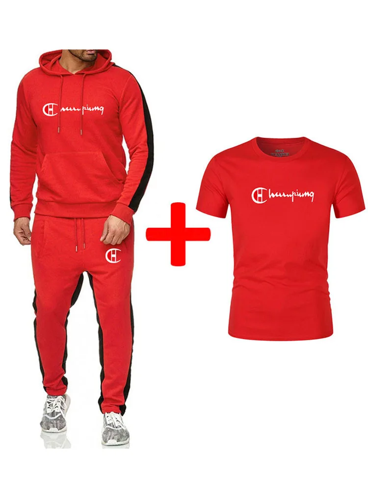 Хит продаж брендовый мужской повседневный спортивный костюм с капюшоном +