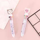 Креативные милые сладкие шариковые ручки с кошкой для пишущих принадлежностей, школьные и офисные принадлежности, разноцветные, со сверлением, маркеры, шариковые ручки