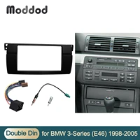 for bmw 3 series e46 1998 2005 radio dvd fascia double din stereo panel dash mount trim kit frame iso wiring antenna adapter