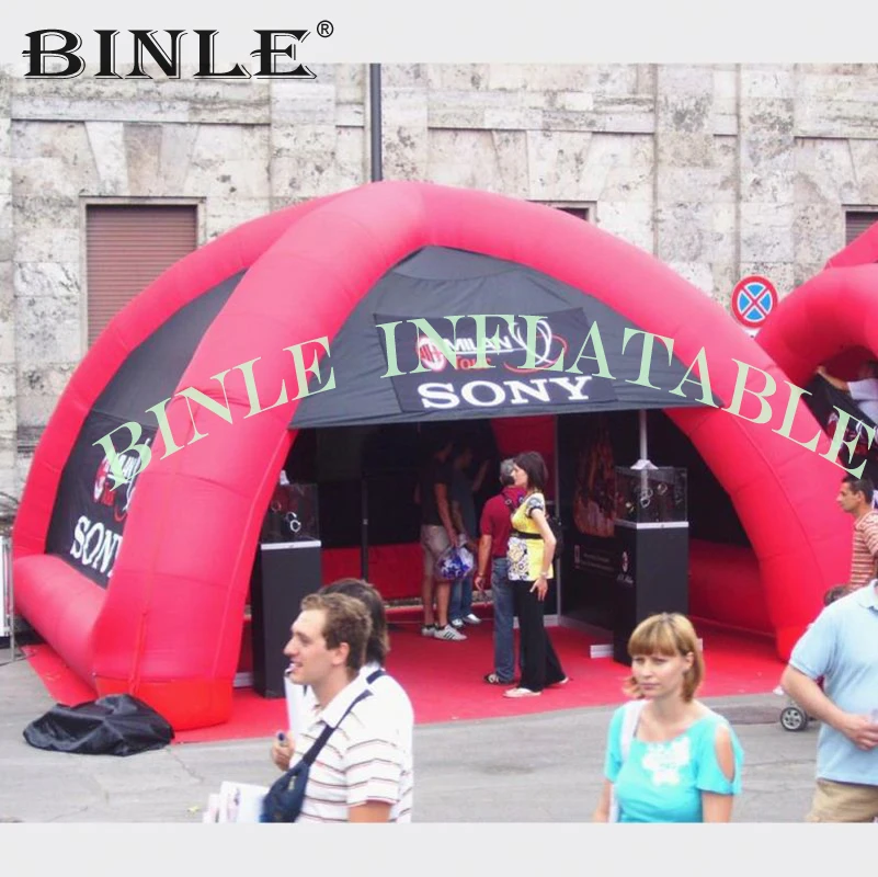 Устойчивая надувная палатка паук с принтом на заказ 3 стены надувной воздушный