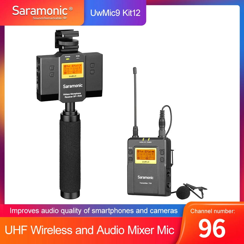Saramonic UwMic9 SP RX9 + TX9 беспроводной петличный микрофон с двойным режимом записи и