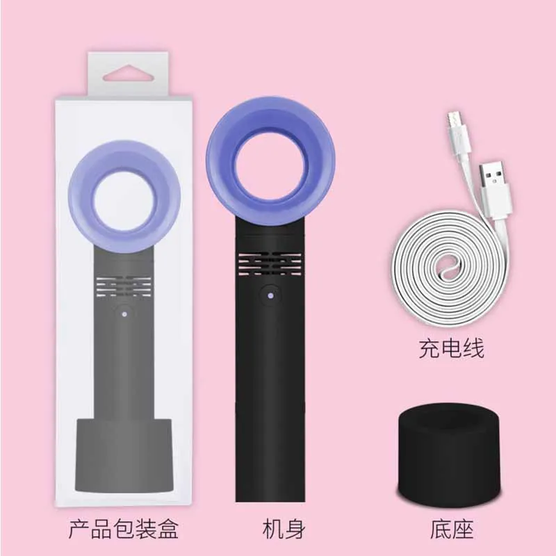 

Xiaomi Mini Portable Bladeless Fan Cordless USB Rechargable Handheld Cooling Fan Cooler 3 Speed Level Summer Leafless Desktop