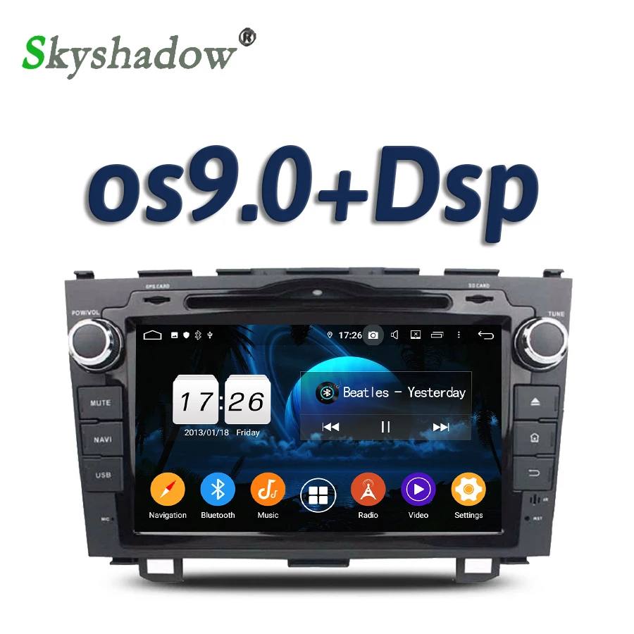 1920 * 1080DSP автомобильный DVD плеер Android 9 0 8Core 4G + 32G Bluetooth 5 GPS карта Wifi RDS радио для Honda CR V
