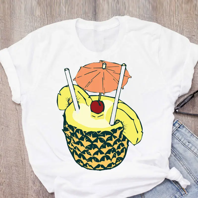 

Summer Fruit Pineapple Dog Paw Graphic Print T-Shirt Female Short-Sleeved Girls Ladies Top T-Shirt Women T-Shirt Harajuku Tees