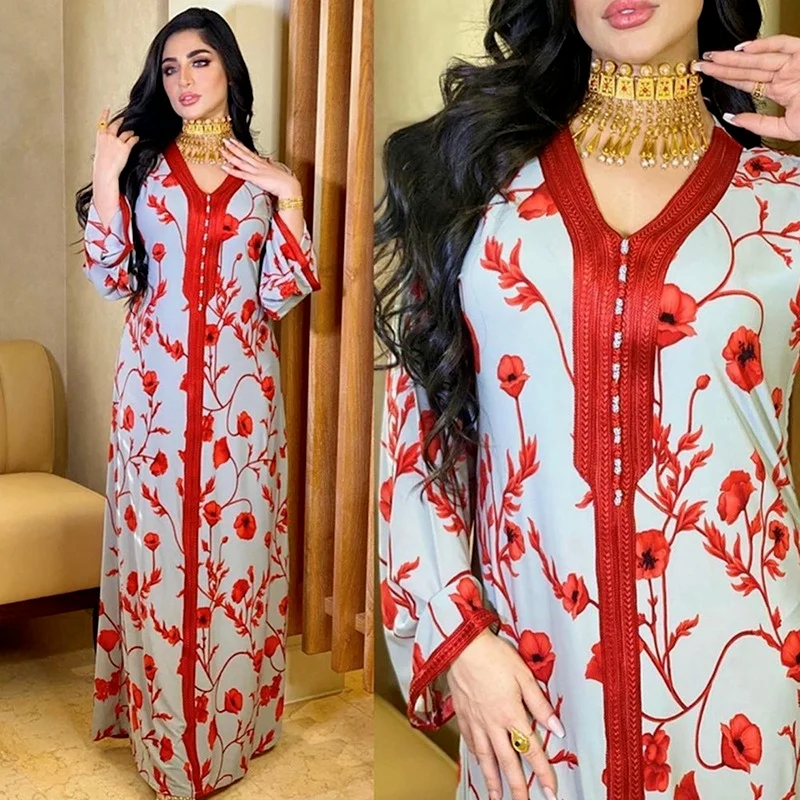 Eid Abaya Dubai Muslim Dress Turkey Islam Robe Longue Djelaba Femme Musulman African Dresses For Women Caftan Marocain De Soiree