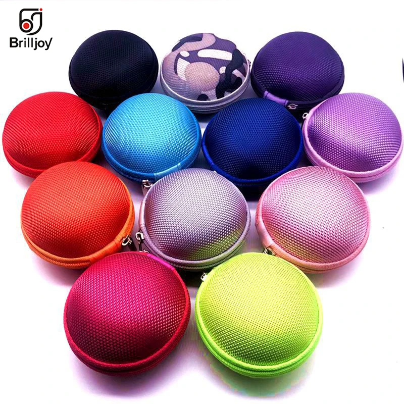 

Brilljoy 1PC Case for Headphones Portable Headset Bag Mini Storage Box Earphone SD TF Card Coin Storage Bag Earphone Accessory
