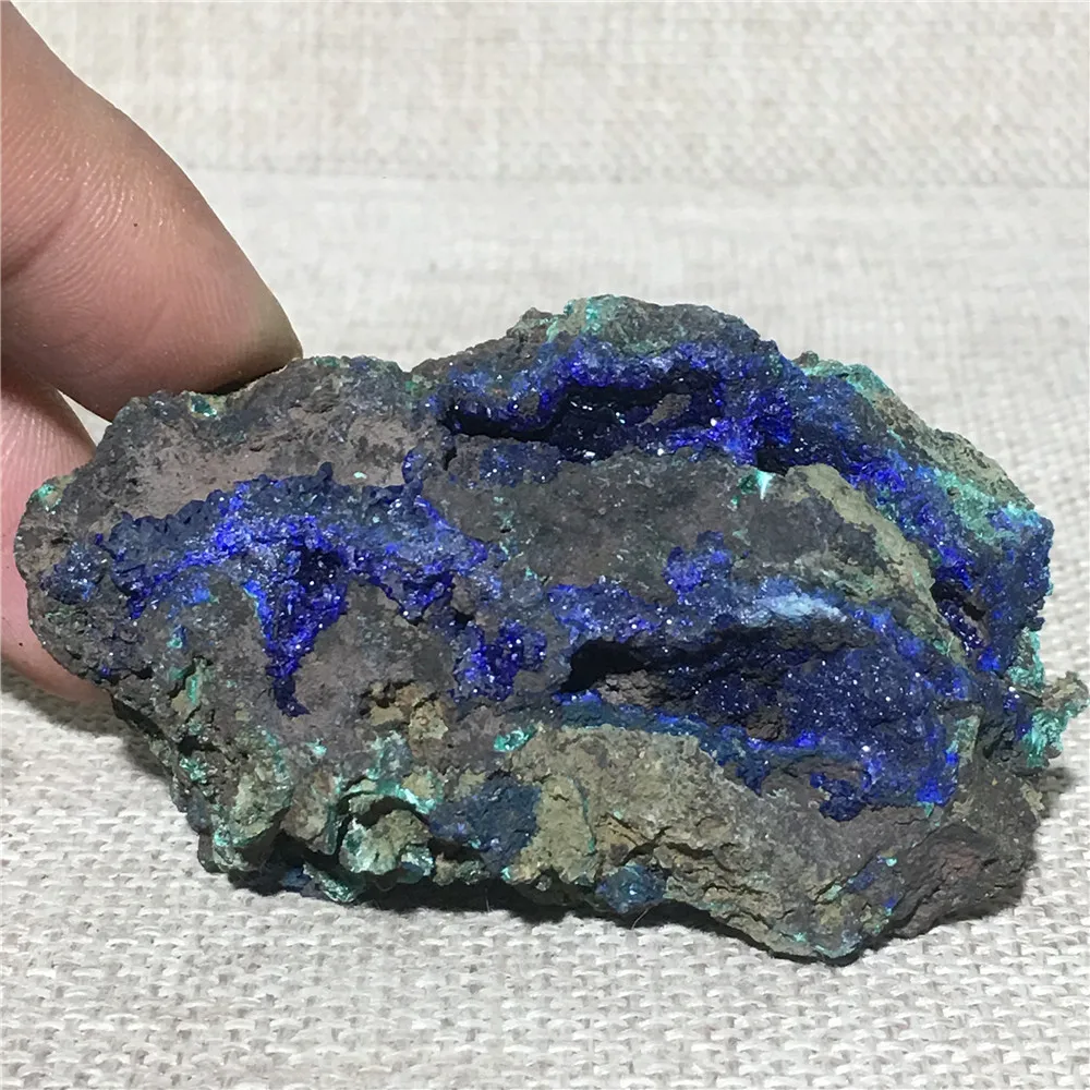 

Natural Azurite Quartz Crystal Specimen Home Furnishing Decoration Stone Reiki Healing Ornament