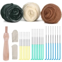 nonvor wool yarn roving needle felting foam tool wooden handle spinning sewing mold needlework accessories homemade handcraft