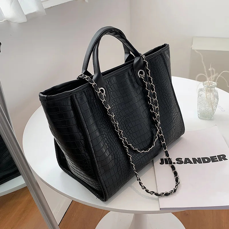 

Высококачественная дизайнерская дамская сумка с каменным узором, Вместительная женская сумка, новинка 2021, модная универсальная сумка чере...