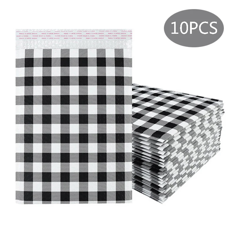 

10pcs Black Square Poly Bubble Mailer Bubble Envelopes Bags Self Seal Padded Shipping Envelope 23+4x18cm