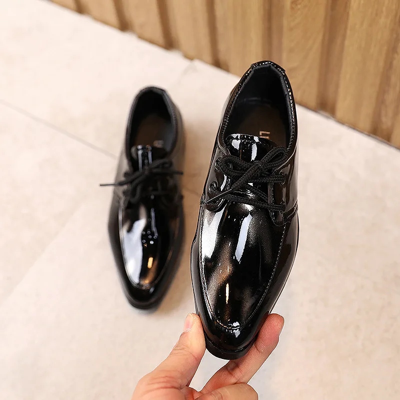 Zapatos de cuero para ni&ntilde;os, calzado antideslizante de estilo brit&aacute;nico a la moda, para fiesta de espect&aacute;culo, Oto&ntilde;o, 2022-4