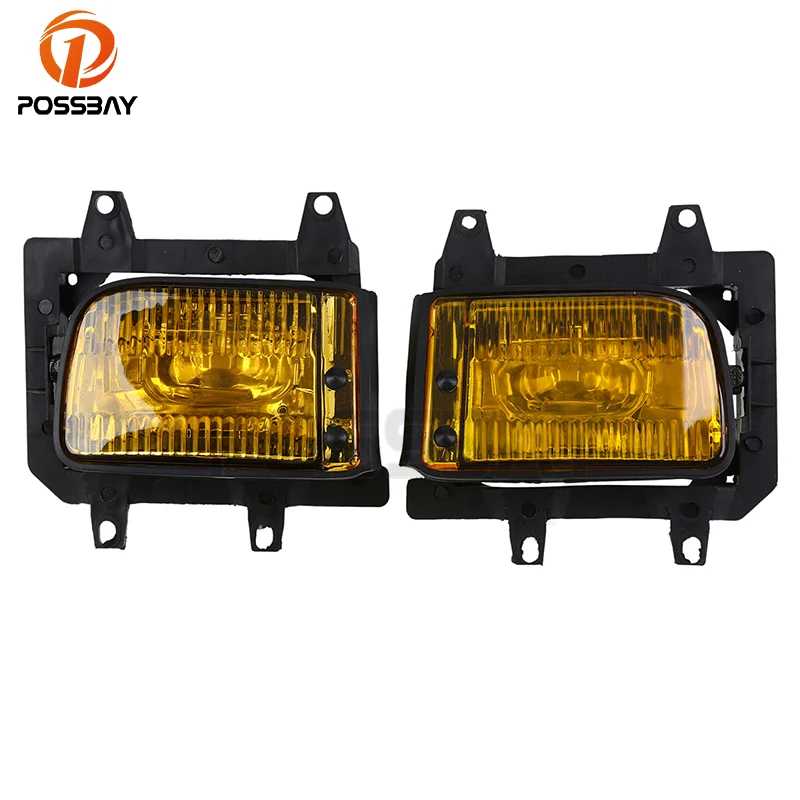 POSSBAY переднего бампера Туман светильник с крышкой желтыми линзами Автомобильные