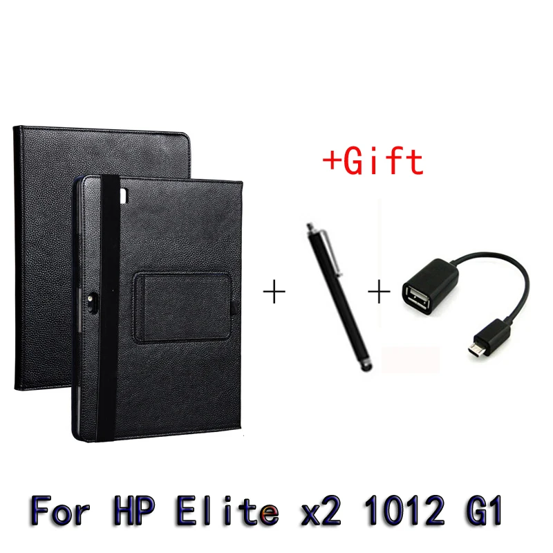 

PU Leather Case Stand For HP Touchpad Elite x2 1012 G1 12 inch clamshell Case for tablet Elite x2 1012 G2 Protective Shell +gift