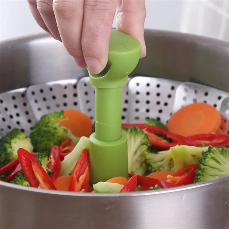Stainless Steel Folding Steamer Basket Telescopic Steamed Vegetable Portable fruit tray New* | Дом и сад