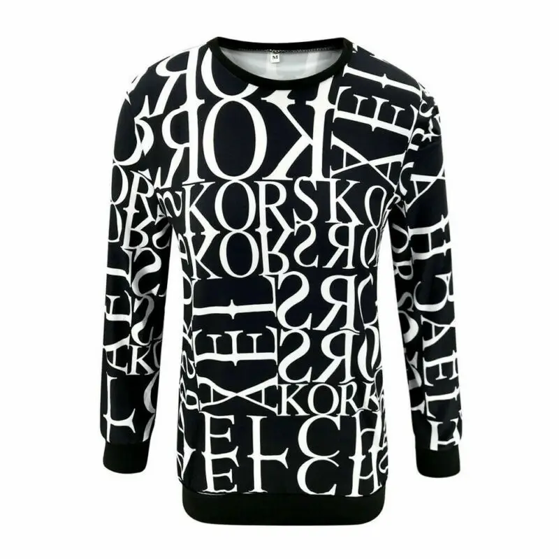

Women Ladies Casual Pullover Loose T-shirt Letter Pattern Autumn Spring Long Sleeve Jumper Tops T Shirt Sexy Crew Neck T Shirts