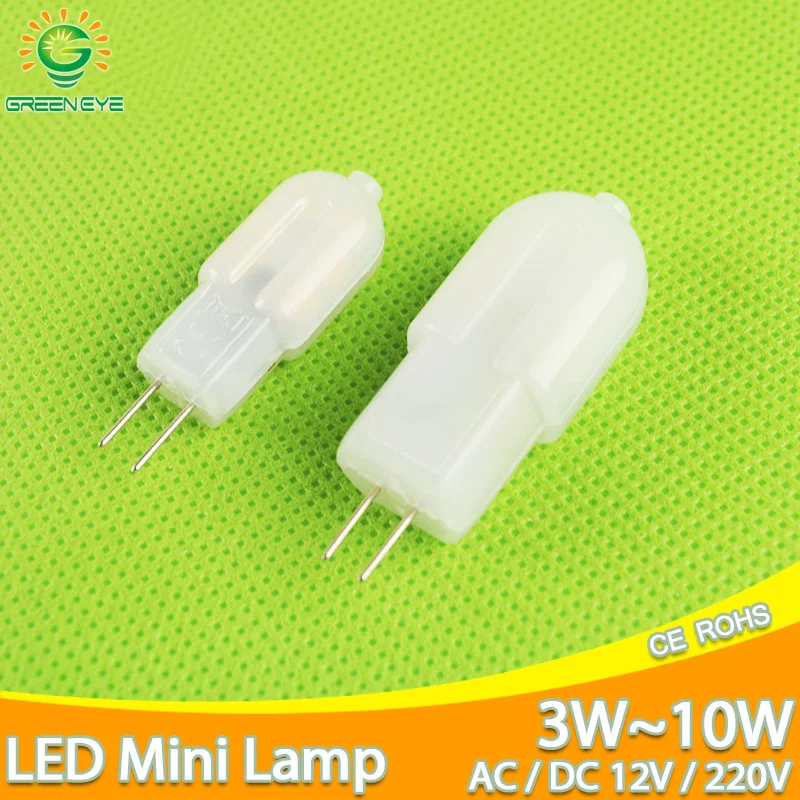 12V 220V Мини G4 светодиодный светильник COB Светодиодная лампа 4 Вт 6 10 DC/AC затемнения 360