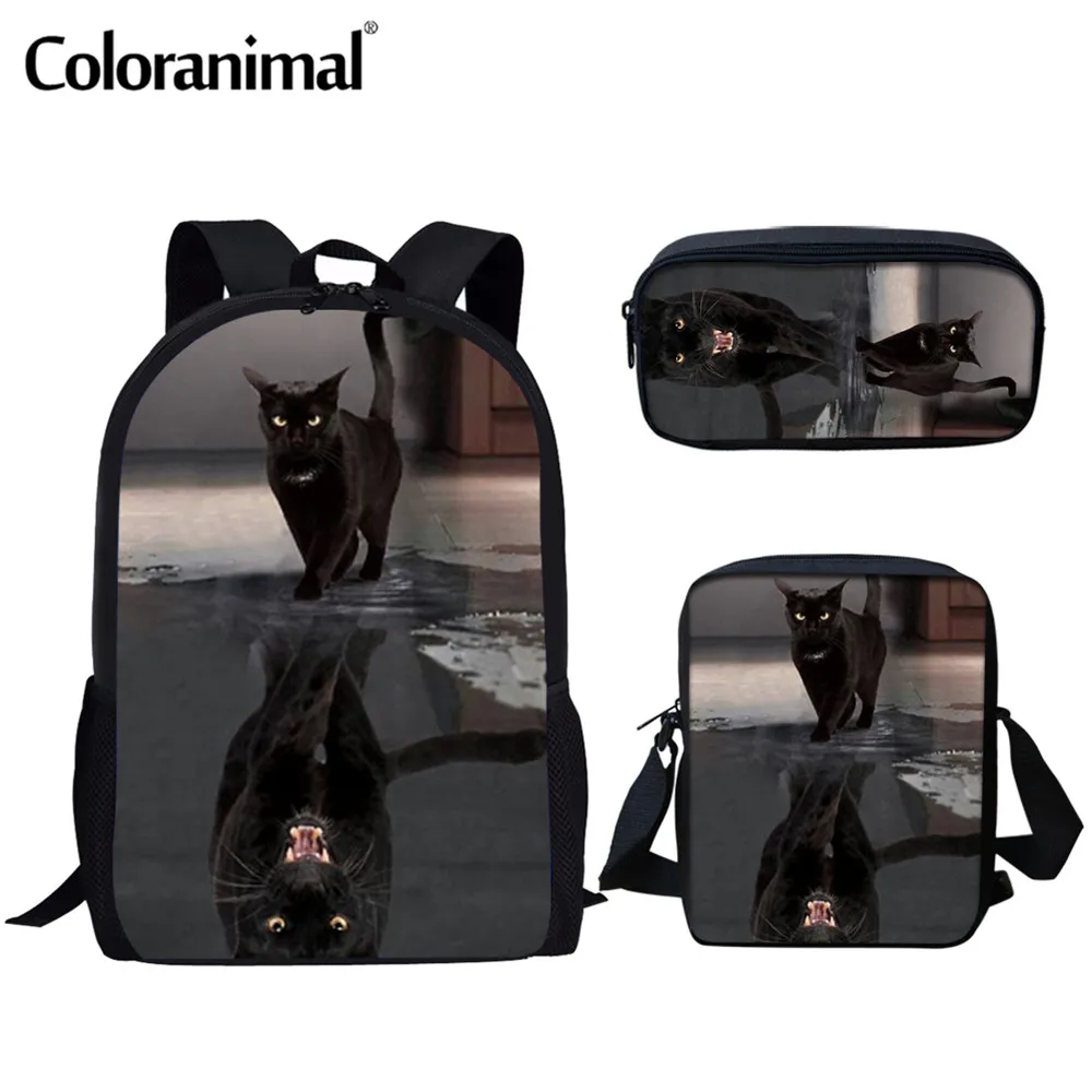 

Школьный портфель Coloranimal для подростков, брендовый дизайнерский рюкзак с рефракционным 3D котом и тигром для учеников младшего возраста, Наб...