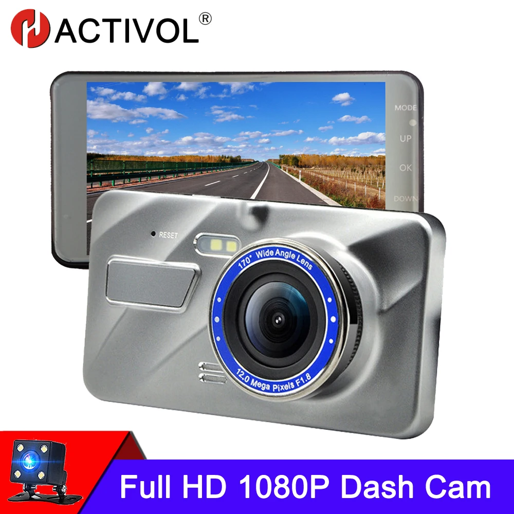 Car DVR Dash Cam Video recorder Rear View Dual Camera Full HD 3.6&quotCycle Recording Night Vision G-sensor Dashcam dvr | Автомобили и