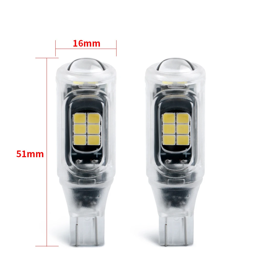 

2pcs 1500LM T16 T15 W16W LED Canbus Bulb High Power 921 912 Reverse Lights Super Bright Car Exterior Lamp 6500K White 12V DC