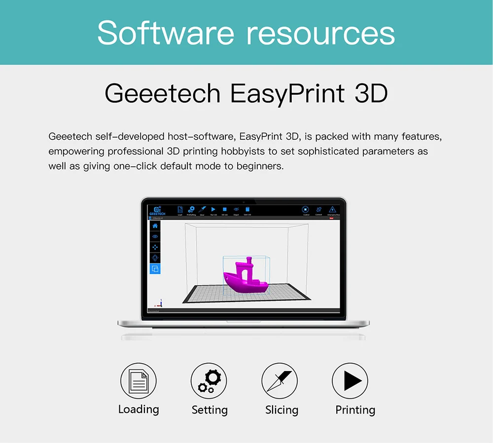 3D-принтер Geeetech A20 с 255 × 255 × 255 мм возможностью создания объема и восстановления, Быстрая Сборка DIY kit