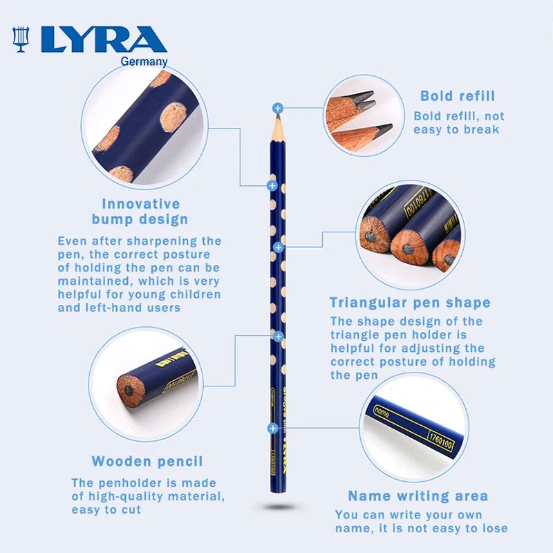 LYRA Groove тонкий графитовый треугольник коррекция осанки карандаши дети держат