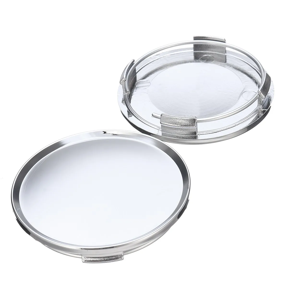 Универсальная автомобильная крышка колеса 63 мм 4 шт. Черная/Серебристая Крышка