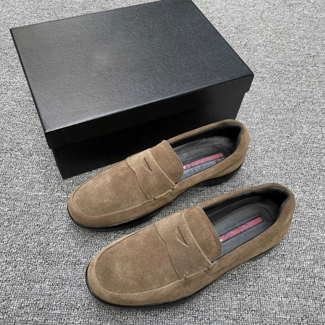 

2021 new one legged men's business casual shoes, simplified version design, imported anti suede cattle leather face.