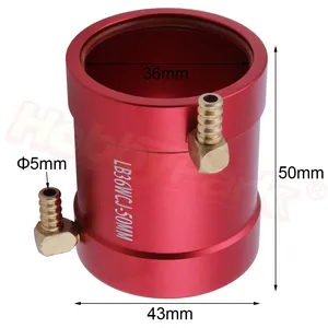 Алюминиевый радиатор для куртки водяного охлаждения двигателя 36 мм для двигателей 3650 размера RC, детали лодки RS540, бесщеточный