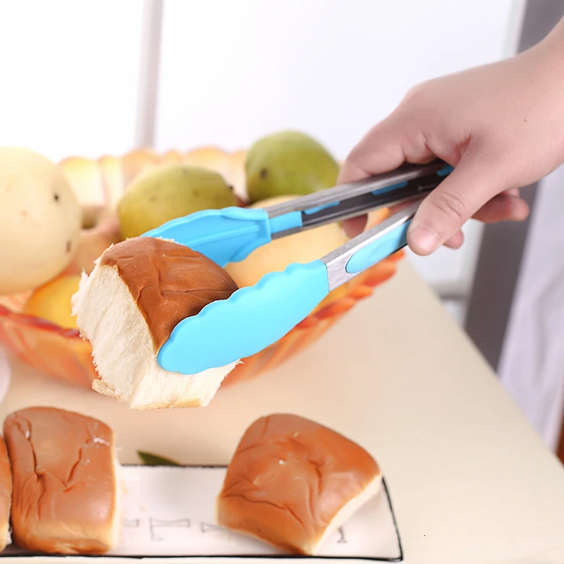 Пищевые силиконовые щипцы для еды кухонная утварь кулинарные зажим хлеба