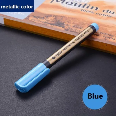 Sky Blue10pcs 10 цветов Набор Водонепроницаемая Перманентная Краска Маркер автомобильная шина CD Каменное стекло дерево Graffti краска ing Mark офисные школьные канцелярские принадлежности - Цвет: Sky Blue10pcs