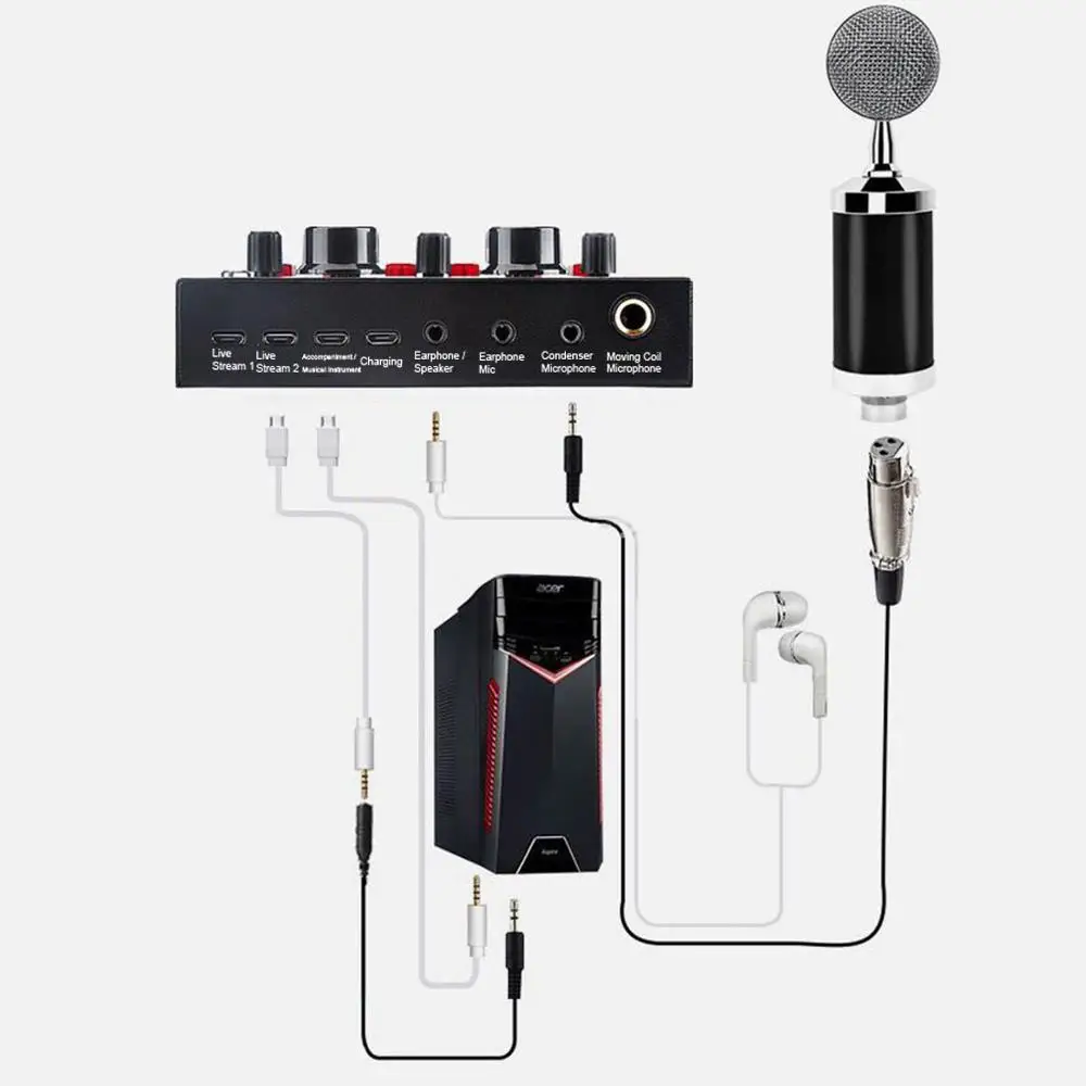 Микрофон звуковая карта Bluetooth беспроводной сотовый телефон подключаемое