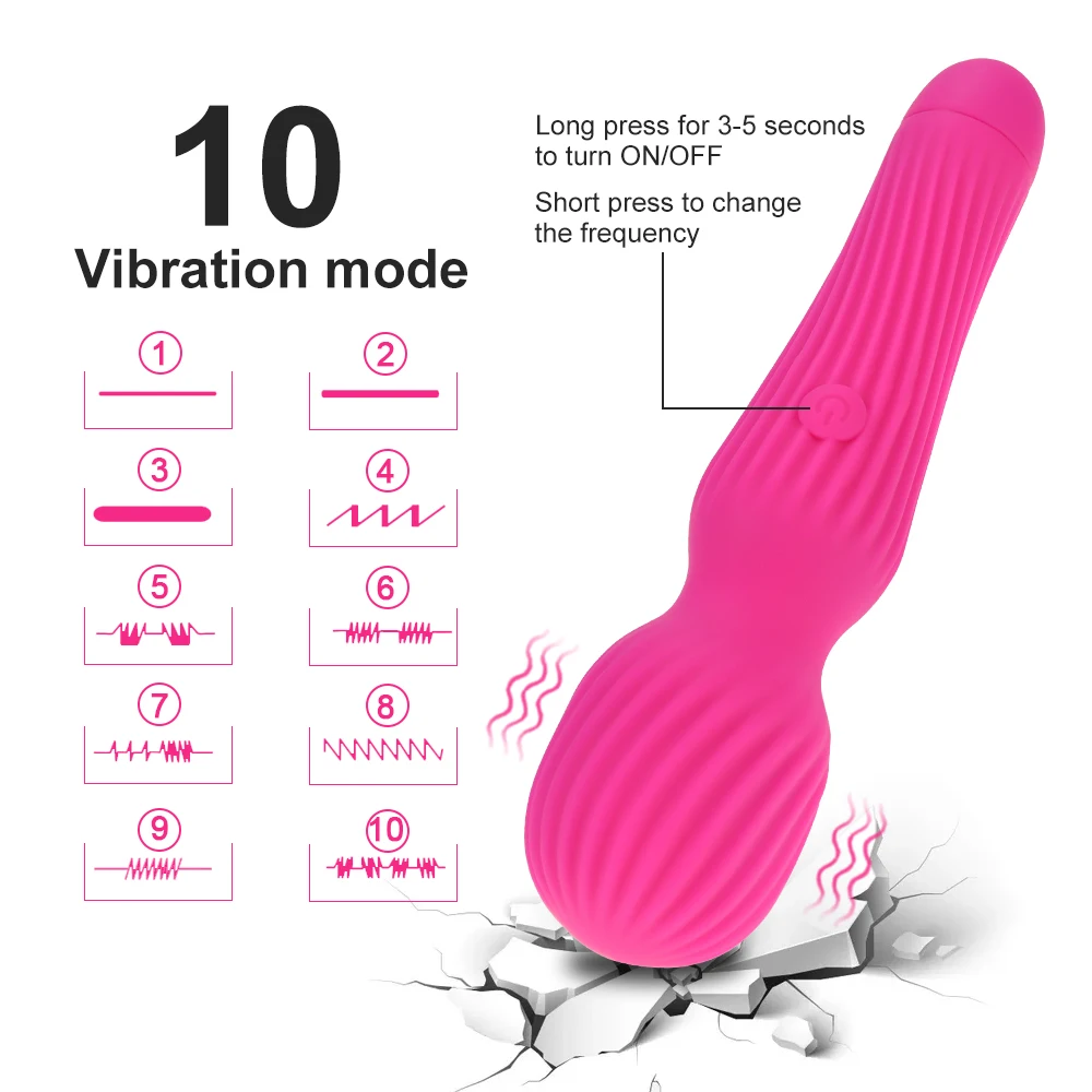 Мощный вибратор для клитора USB-зарядка Magic Wand AV вибратор секс-игрушка для женщин стимулятор для пар Товары для взрослых 18+.