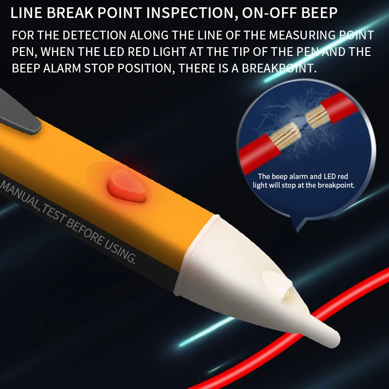 Электроэнергии Тесты карандаш цифровой 90-1000V 12-1000V Напряжение детектор