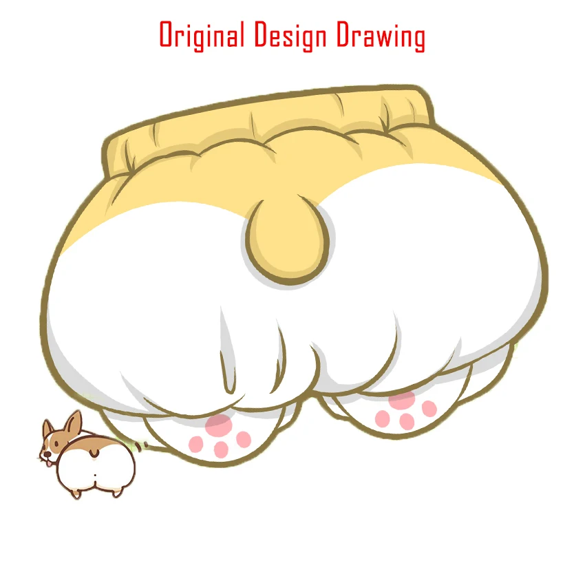 Шорты корги женские в стиле Харадзюку милая собачка бутоны-тыквы пузыри одежда