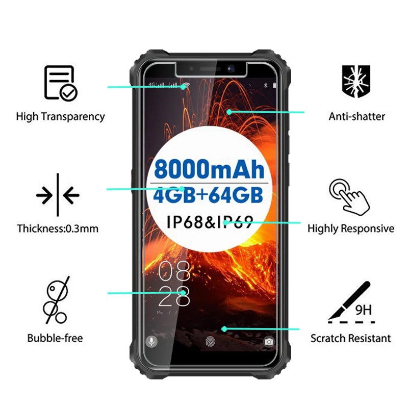 Закаленное стекло для Oukite WP5 Pro 5 защита экрана 9H Защитная стеклянная пленка