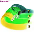 Synthetic Hair Strands Long Straight Hair Piece Hair Extensions Clip In Highlight Rainbow Color Hair Streak Blue Pink Yellow