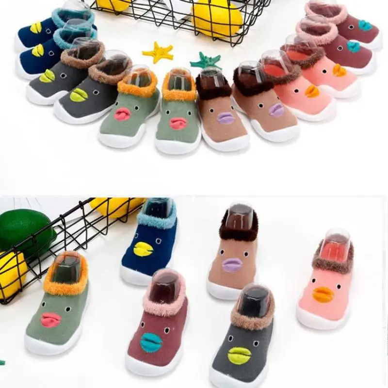 Детская нескользящая Мягкая обувь с резиновой подошвой для мальчиков и