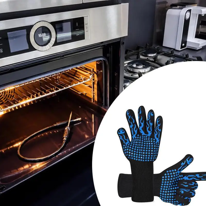 

1Pcs BBQ Glove Heat Resistant Barbecue Oven Gloves Anti-scalding Fireproof Gloves Tools Gloves Cooking Kitchen Baking Anti- D4F8